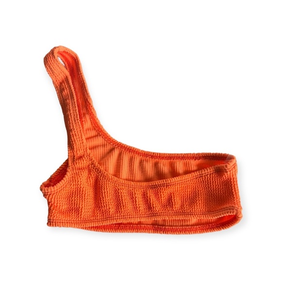 Good American Swimsuit Orange Cream  One Shoulder Top Sz 00/0 - Picture 2 of 5